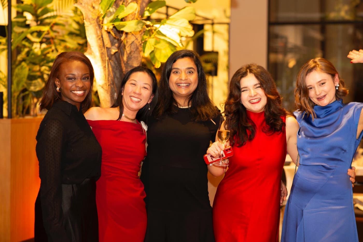 Alexandra with mentees and peers